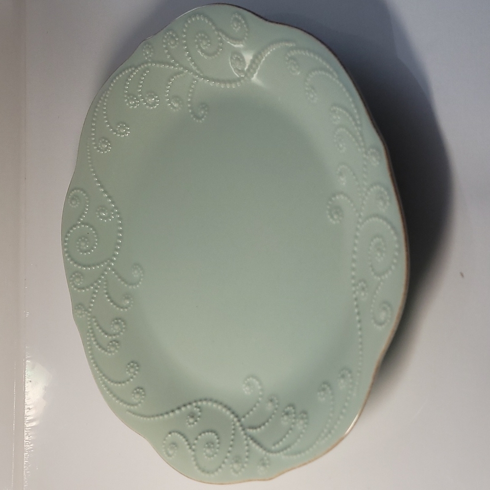 (#1) Lenox French perle ice blue plate 11 great conditions
